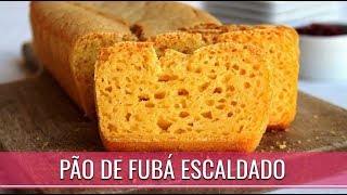 PÃO DE FUBÁ COM POLVILHO DOCE ESCALDADO SEM GLÚTEN SEM OVO SEM LACTOSE VEGANO [upl. by Dorita]