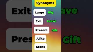 Synonym words english ad learning learnenglish englishgrammar viralvideo shorts fyp [upl. by Deeas822]