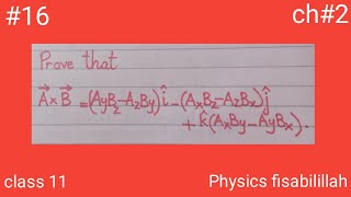 16vector product in terms of rectangular componentproofclass11Physicsch2 Physics fisabilillah [upl. by Drofla]