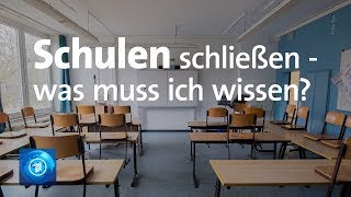 Schulen schließen wegen Corona Was jetzt wichtig ist [upl. by Aivat359]