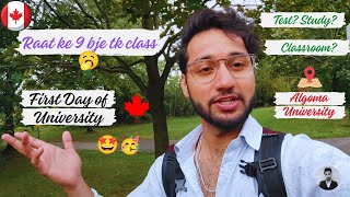 First Day of University in CANADA🇨🇦 Algoma University🍁 Brampton Campus Vlog [upl. by Airres]