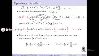 PHY3025 Chap 6  Oscillateur Harmonique quantique [upl. by Acinat156]