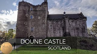 Doune Castle History  Scotland  4K [upl. by Ihcego]