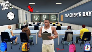 GTA 5  Franklin Become Teacher To Celebrate Teachers Day in GTA 5  GTA 5 mods [upl. by Leirrad]