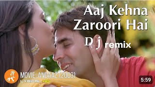 Aaj Kehna Zaroori Hai  Andaaz Movie  Akshay Kumar  Lara Dutta  Udit Narayan  Alka Yagnik❤️ [upl. by Derte]