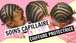 Comment tresser les Cheveux Crépus des Enfants Hydratation amp Idée de Coiffure Facile [upl. by Anelegna]