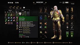 Witcher 3 🌟 BLOOD AND WINE 🌟 Toussaint Armor Set amp Vitis Sword WillOTheWisp [upl. by Olethea]