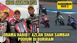 Drama Habis Azlan Shah Sambar Podium Di Buriram  Pancung Last Corner  Race 2 ASB1000 [upl. by Gallagher]