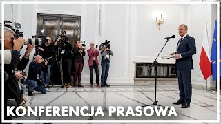 Konferencja prasowa przewodniczącego Donalda Tuska [upl. by Llekcir]