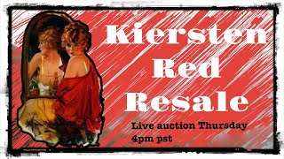 KIERSTEN RED RESALE LIVE ACTION AUCTION Thurs 4pm PST7pm EST [upl. by Kirsteni]