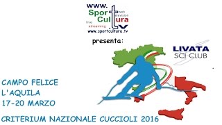 CRITERIUM NAZIONALE CUCCIOLI di SCI ALPINO slalom cuccioli 2 maschile 2° manche sport live sci [upl. by Yblek]