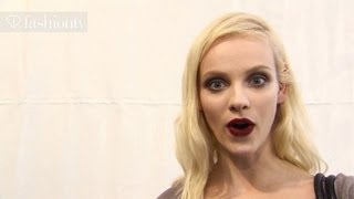 Ginta Lapina  Model Talk at FallWinter 201213 Fashion Week  FashionTV [upl. by Yanffit]