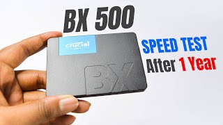 Crucial SSD BX500 Unboxing and Speed Test after 1Year [upl. by Annaehs]