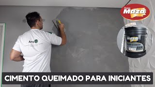 CIMENTO QUEIMADO PARA INICIANTES PASSO A PASSO COMPLETO TUDO EM UM SÓ VÍDEO APRENDA A FAZER DIY [upl. by Laehctim912]