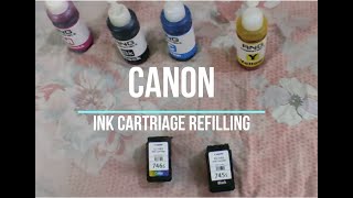 How to Refill Canon printer Ink Cartridge  Refill instructions [upl. by Cleasta]