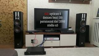 Dali opticon 6 amp densen beat 130 amp parasound dac 2000 [upl. by Akoyn430]