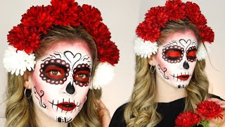 Maquillaje de CATRINA para Halloween y Día de los Muertos  NatyGloss [upl. by Sabir916]