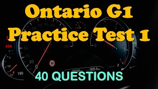 Ontario G1 Practice Test 1 40 QA [upl. by Bernita]