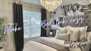 How to Layer your bed How to make your bed look amp feel comfortable HELPFUL TIPS [upl. by Liamsi]