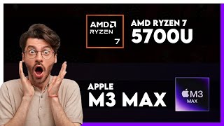 AMD Ryzen 7 5700U vs Apple M3 Max Comparison [upl. by Halyhs]