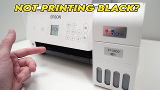 How to Fix Epson EcoTank Not Printing Black Color [upl. by Portia801]