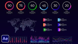 3 Simple Infographics Techniques in After Effects  Motion Graphics Tutorial [upl. by Sinnaiy]