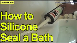 HOW TO SILICONE SEAL A BATH  NEW INSTALL  Plumbing Tips [upl. by Leshia667]