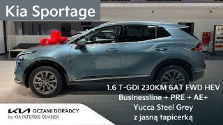 Kia Sportage 16 TGDI 230KM 6AT HEV Businessline  PRE  AE Yucca Steel Grey na KOŁACH ZIMOWYCH [upl. by Velick]