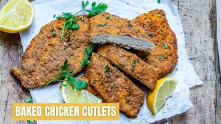 How To Make Chicken Cutlets In The Oven  Baked Parmesan Chicken Cutlets Keto Recipe  Blondelish [upl. by Aikmat]