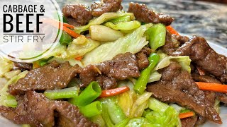 Cabbage And Beef Stir Fry  Tender And Juicy Beef And Vegetable Stir Fry Without Oyster Sauce [upl. by Hogue]