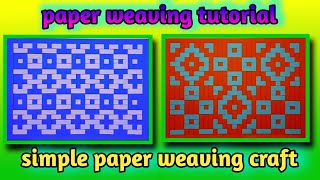 simple paper weaving craft paper weaving tutorial different tipes of weaving stylish diy paper mat [upl. by Swayder]