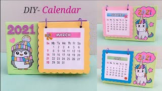 How to make Calendar at home  DIY Calendar 2021  Paper Calendar Ideas  Art and Craft with Paper [upl. by Elledoj]