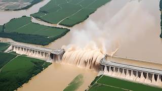 The dam burst tons of water fell on China the worst flood nowhere to run [upl. by Tisbee356]