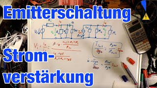 Stromverstärkung Emitterschaltung berechnen Kleinsignalersatzschaltbild [upl. by Dodi]