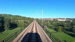 Führerstandsmitfahrt von Kornwestheim Pbf nach Backnang über die kleine Murrbahn [upl. by Lynette]