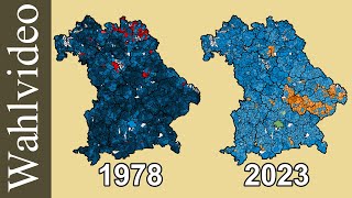 Wahlen in Bayern 1978 bis 2023 nach Gemeinden [upl. by Gauldin]