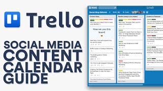 Trello Social Media Content Calendar Guide  Content Planning Calender with Trello [upl. by Lemire]