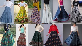 Latest Long skirt Designs  long Skirt  lehenga Designs  frill lehenga Styles [upl. by Suoirred]