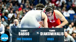 Yianni Diakomihalis vs Sammy Sasso  2023 NCAA Wrestling Championship 149 lbs [upl. by Oremodlab]