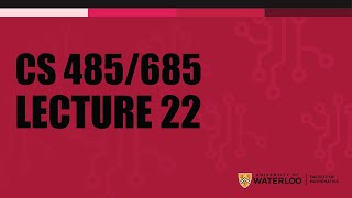 CS 485685  Lecture 22 [upl. by Malvino]