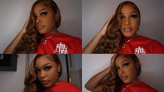 WATCH ME REINSTALL MY WIG ft CRANBERRY HAIR 😩💕 wiginstall cranberryhair frontal [upl. by Hafler]