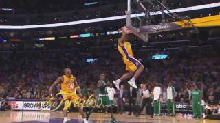 Los Angeles Lakers 2010 Game 6 Finals Dunks Jordan Farmar amp Shannon Brown [upl. by Eilime]