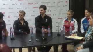 Ice Dance SD Press Conference at TEB  HubbellDonohue GillesPoirier StepanovaBukin [upl. by Oralia]