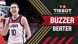 Breanna Stewart 🇺🇸  🚨 TISSOT Buzzer Beater  USA vs Belgium  FIBA Womens OQT 2024 [upl. by Garaway741]