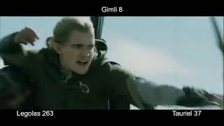 Legolas vs Gimli vs Tauriel Kill Count [upl. by Alegnaed]