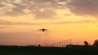 Antonov AN124 Rusłan take off from EPRZ RzeszówJasionka Airport [upl. by Ynomrah]