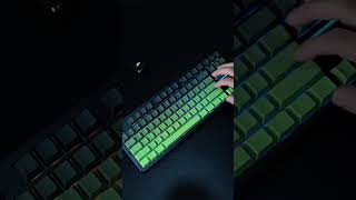 Love my Gradient green keyboard the best mechanicalgamingkeyboard gamingkeyboard typegaming [upl. by Anitsim503]