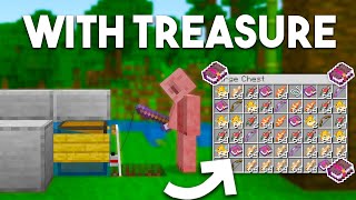 Minecraft AFK Fish Farm in Bedrock Edition  With Treasure [upl. by Aikenahs]