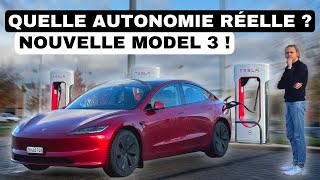 Long trajet en Tesla Model 3 LR 2024 quelle autonomie réelle [upl. by Uwton727]