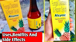 Alzyme Pineapple Flavour Syrup  Fungal Diastase And Pepsin Syrup UsesBenifits And Side Effects [upl. by Enitsirhc]